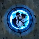 Personalized wall clock ⌚ with led light