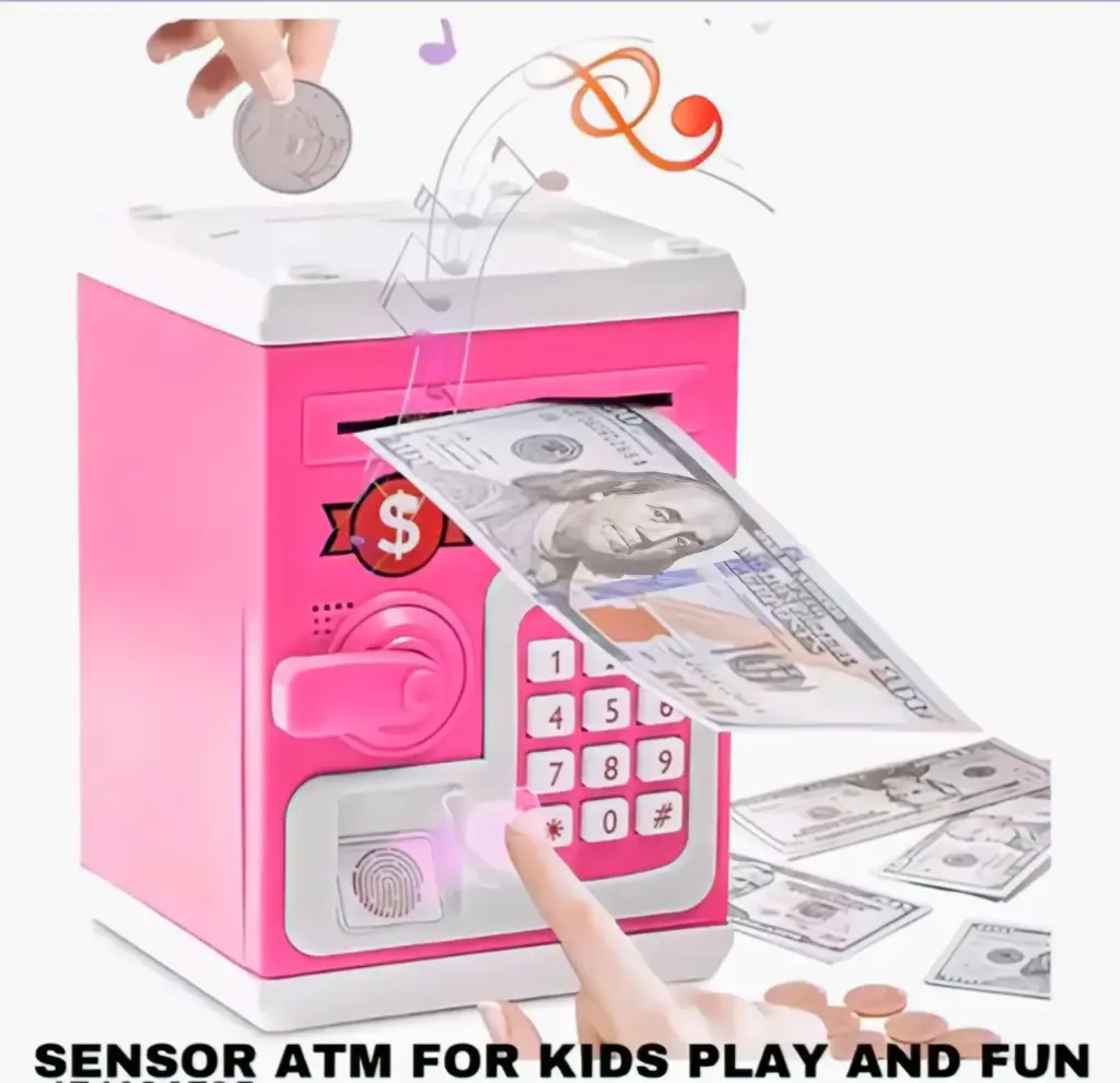 Children mini piggy bank for kids, money bank kids,atm machine