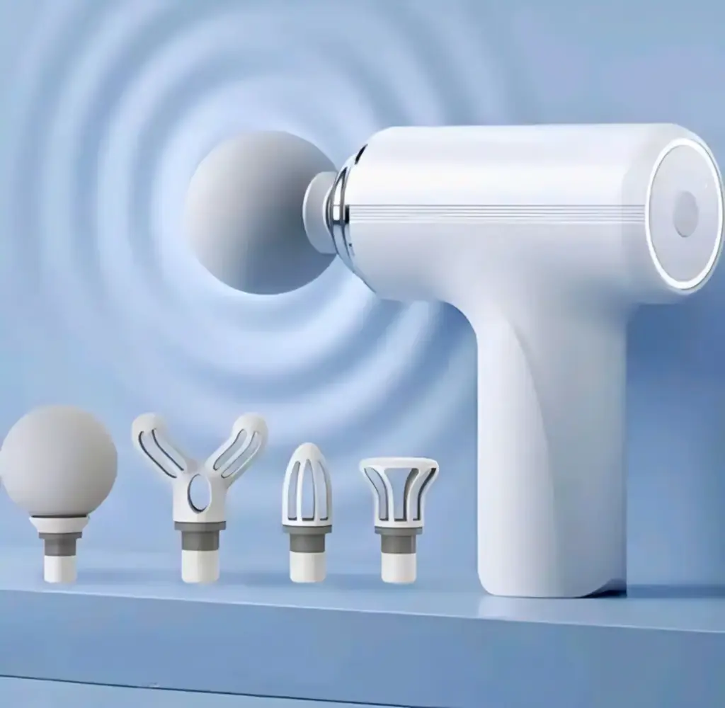 Massager Impact Handheld Deep Tissue Percussion Gun Massager, Massage Machine, Body Massager, 4 Massage Heads, 5 Speed, For Deep Tissue Massage, Body Relaxation & Pain Relief