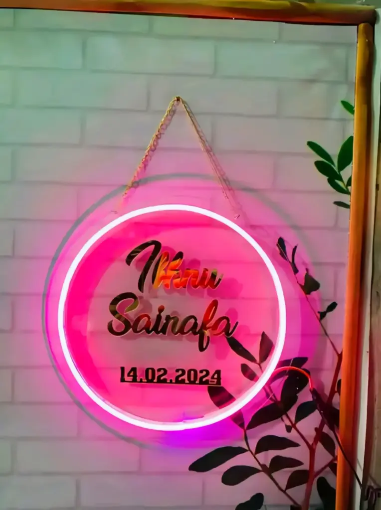 Customized Acrylic prop with neon