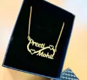 Personalized Necklace With Ur Name Or Love One Name With 24k Gold Plating and Laser Cutting Finish,