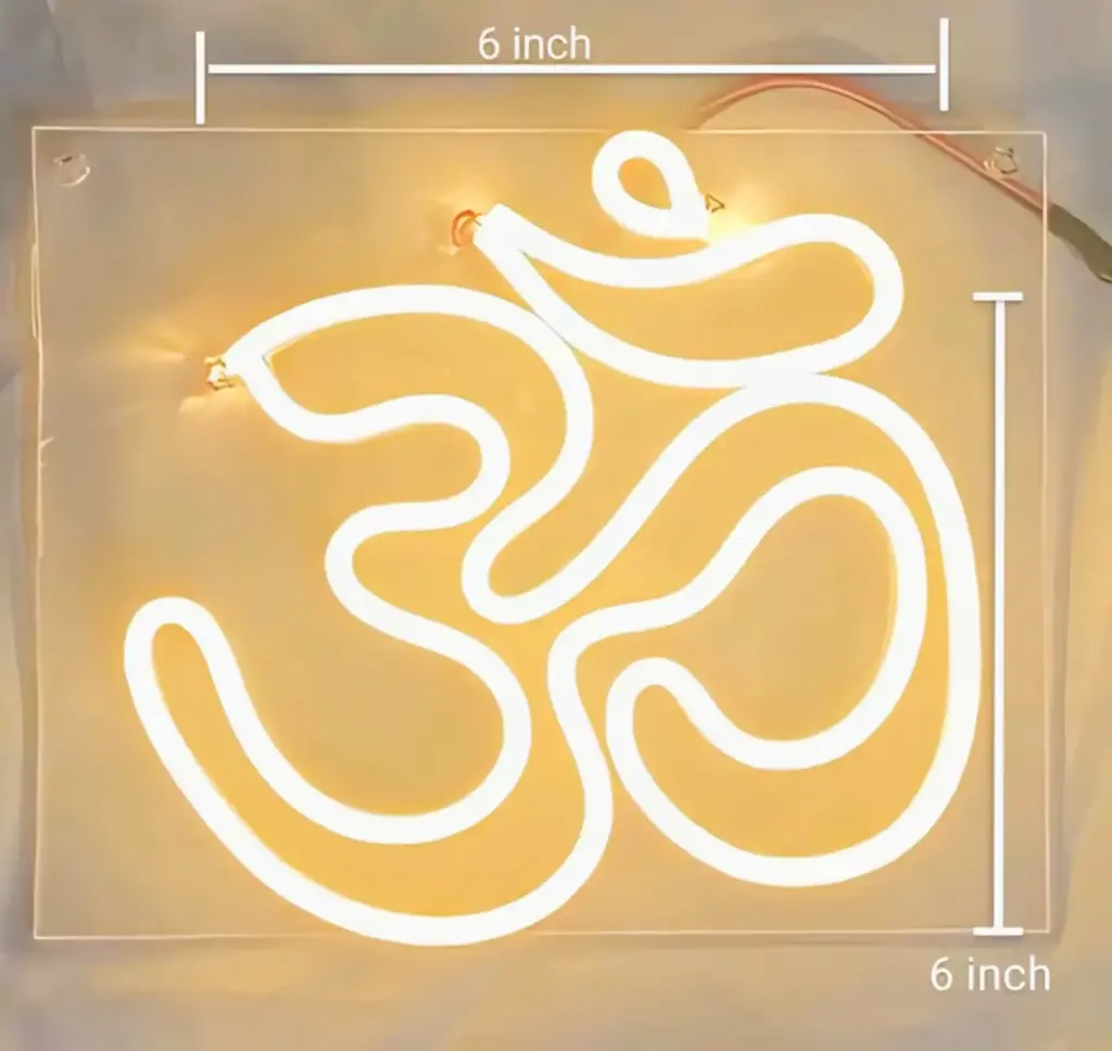 OM Neon Light Warm White Sign Board