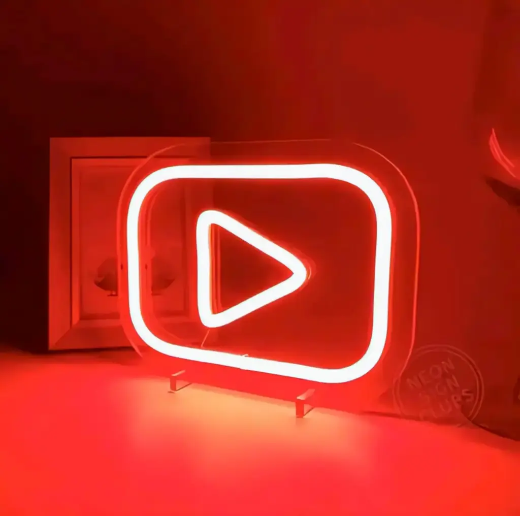 YouTubee Neon Sign for Room Wall Bedroom Decoration