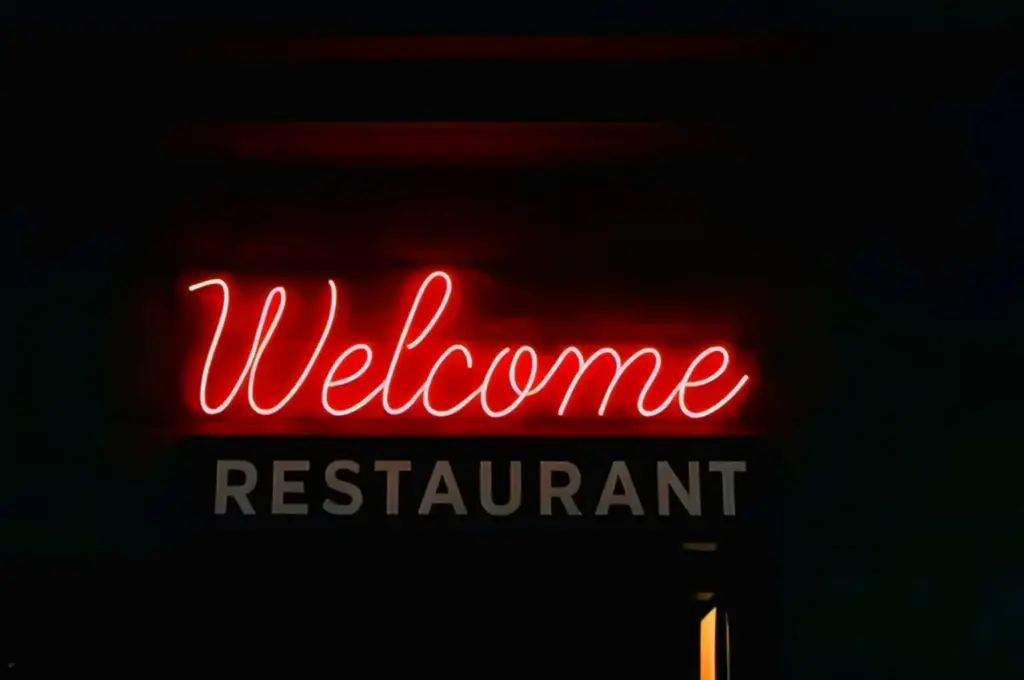 Welcome name plate neon grow your shop