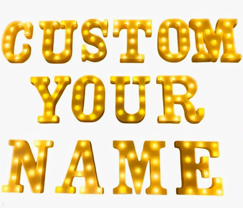 Marquee led light 3,4,5,6,7, letter Name Customization