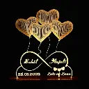 Customized Acrylic night lamp- Gold LED
