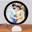 Magic Mirror Photo Frame with Light Photos Gift Personalized