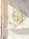 Customized Heart Thumbprint Frame Gift with Hanging Chain -