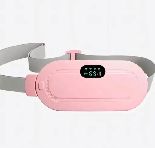 Period Cramp Relief Massager & Heating Pad for Period Cramps Portable Cordless Periods Cramps Relief Machine 3-Temp. & 4-Massage Mode Fast Heating Menstrual Period Pain Relief Device for Women.