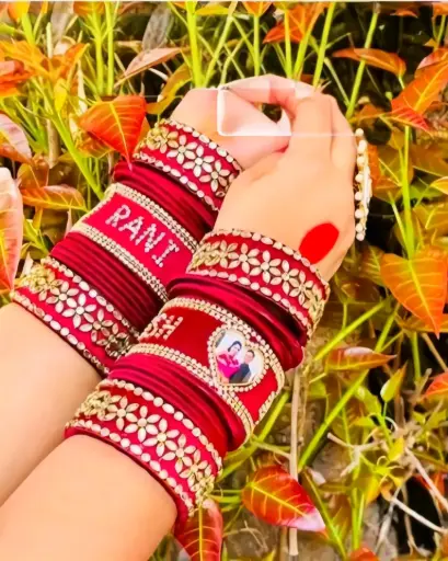 Trending Thread Customized Photo Chooda With Name And Photo For Women and gilrs