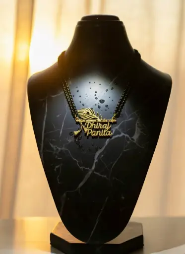 Couple Name Pendant, Customized Gold Plated Necklace Pendant